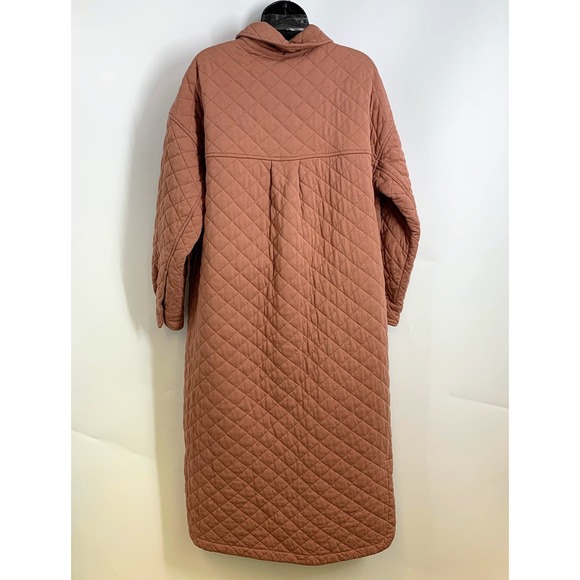 Bernie‎ Bernardo Women's Quilted Long French Cotton Terry Coat Size XS - Picture 2 of 13